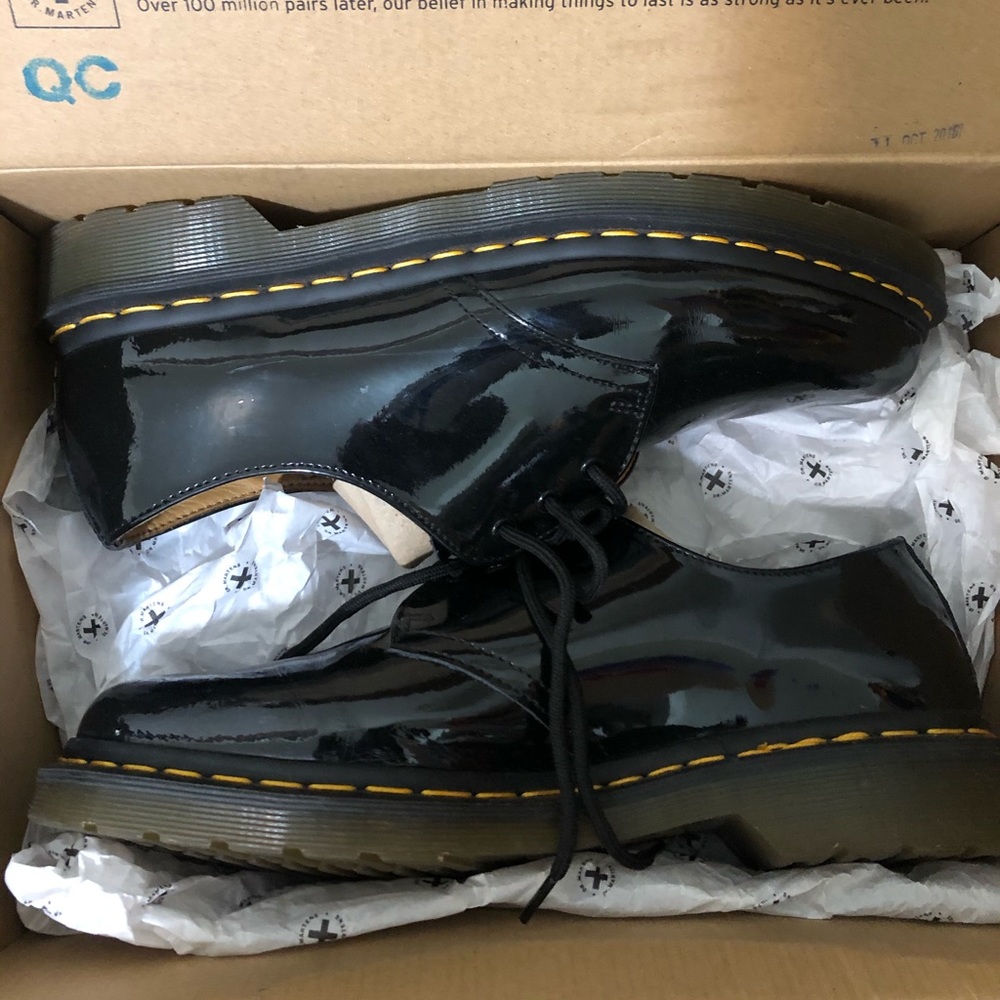 Black Patent Dr. Marten Shoes